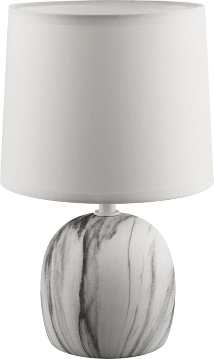 ATENA - Tafellamp - Nachtlamp - textiel Wit - E14 Fitting