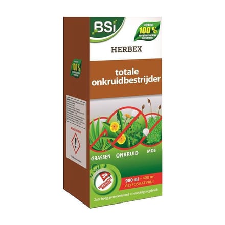 BSI - Herbex - Ideaal bestrijdingsmiddel tegen onkruiden, grassen en mos - 900 ml voor 500 m²