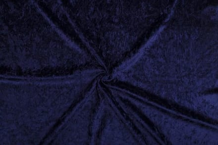 Velours de panne stof - Marineblauw - 10 meter
