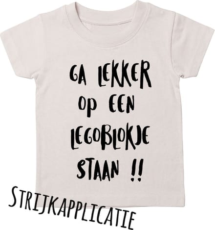 Strijkapplicatie - Ga lekker op een legoblokje staan