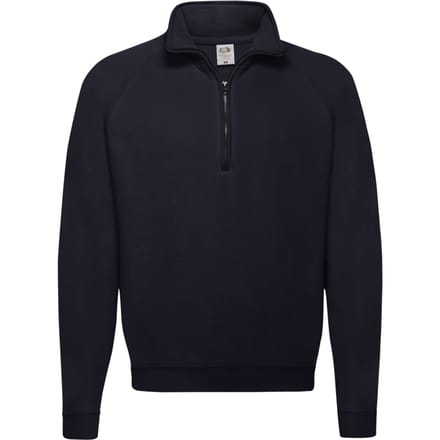 Fruit of the Loom Heren Klassiek 80/20 Rits Hals Sweatshirt (Deep Navy)