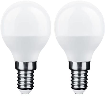 Technik E14 LED Lamp 6W - 490lm - 6000K - Daglicht Wit - LED Kogellamp G45 - Vervangt 45W Gloeilamp - 2 stuks