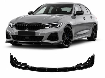 Frontlip Spoiler Geschikt Voor BMW 3 Serie G20 G21 M-Pack (2018-2022) – Hoogglans Zwart