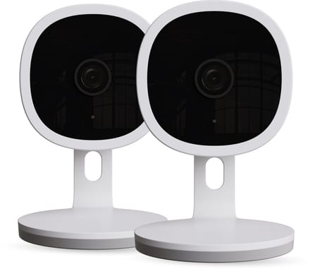 Calex Smart Security Beveiligingscamera - 2K WiFi IP-camera met App-bediening - Nachtzicht & 2-weg Audio - voor Binnen - 2-pack