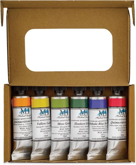 Aquarelverf Set "Lente Bloem", 6 x 15 ml tubes, levendige kleuren, lichtecht