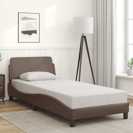 vidaXL - Bedframe - "Dover" - kunstleer - bruin - 80x200 - cm