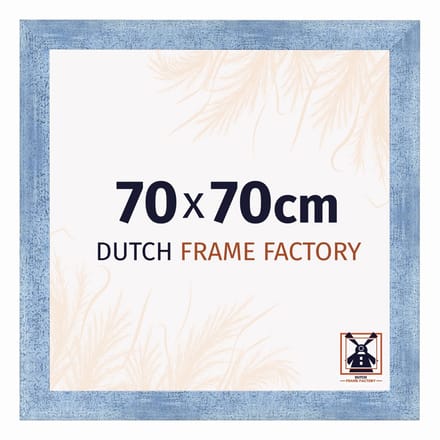 Fotolijst 70x70 cm - MDF - Helder Blauw Geveegd - Praag