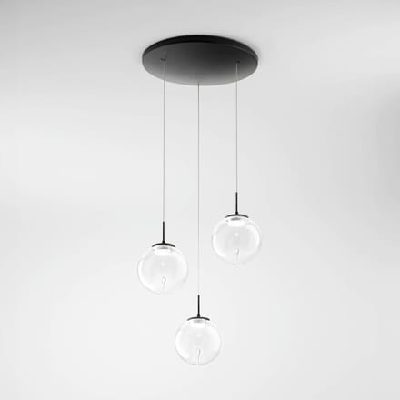 Fabas Luce LED hanglamp Ariel, 3-lamps, rond, stappendimmer, CCT