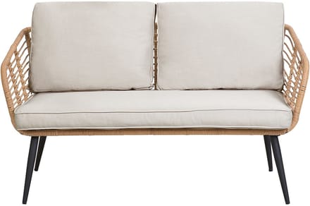 CORINTH II - Loungeset voor 4 - Lichtgrijs - PE rotan