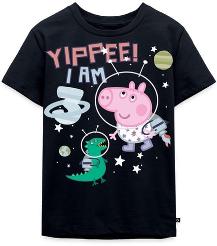 Peppa Pig 3e Verjaardag Schorsch Ruimtemissie Premium T Shirt Kinderen