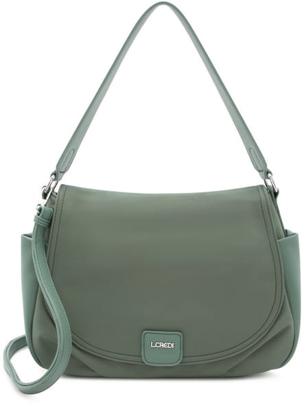 L.CREDI schoudertas Sadma Flapbag Deep Green donkergroen