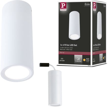 LED-plafondlamp 3-Step-Dim Barrel 2700K 470lm 230V 6W dimbaar Wit mat
