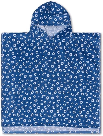 Swim Essentials - poncho - 65 x 65 cm - kind - Luipaardprint - 100% katoen - Blauw