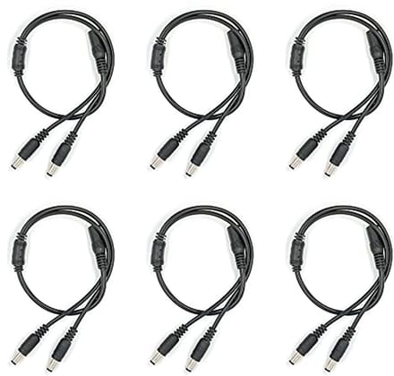 DC Power Plug Y Splitter Kabel 1 Vrouwelijk naar 2 Mannelijk voor CCTV en LED Schijnwerpers