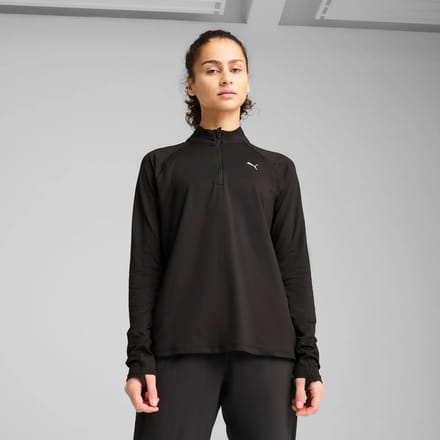 PUMA W RUN VELOCITY CLOUDSPUN 1/4 ZIP Dames Sporttop - Puma Black