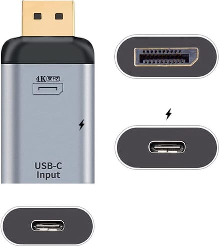 USB-C naar Displayport Adapter - Type C Converter - Scherm Uitbreiden - Ondersteunt 4K 60Hz - 10Gbps Overdracht