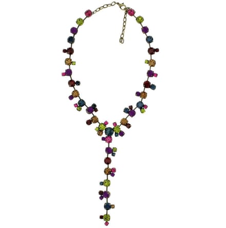 Behave - Multicolor ketting met natuurstenen en hanger - Boho stijl - 41 cm