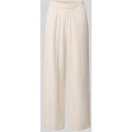 wide fit stoffen broek met elastische band model 'Poppy'