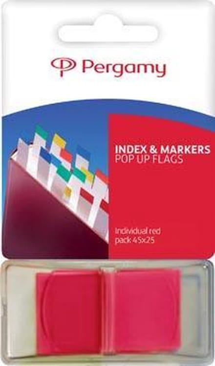 Pergamy index ft 43 x 25 mm | rood