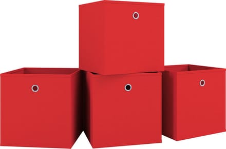 Set van 4 vouwdozen vouwdoos stoffen doos vouwdoos plank doos opbergdozen