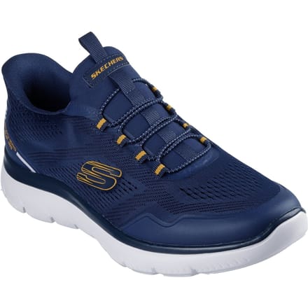 Skechers Summits Top Rate Textiel Heren Marineblauw/gele Sneakers