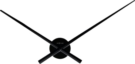 NeXtime Hands – Wandklok – 70 cm – Metaal – Zwart
