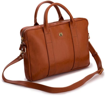 Solier Dulce - Dames laptoptas - Echt leer - Voor laptop tot 15,4 inch - Bruin