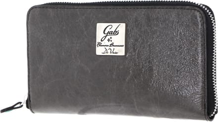 Gabs Leren Portemonnee GMONEY17 Naplak Silver Wallet Grafite Donkergrijs