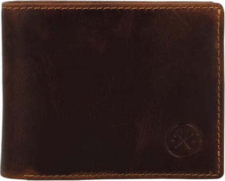 Hide & Stitches Van Dal Mannenmode Portemonnee - 100% Leer - Cognac