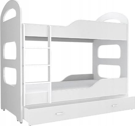 Viking Choice Kinder Stapelbed Wit 160x80 cm - Inclusief Lade & Uitvalbeveiliging - MDF