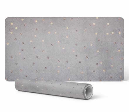 Antislip bureauonderlegger met pastelkleurige stippen, 90x45 cm