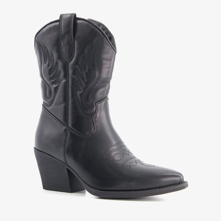 Blue Box dames cowboylaarsjes zwart - Maat 38