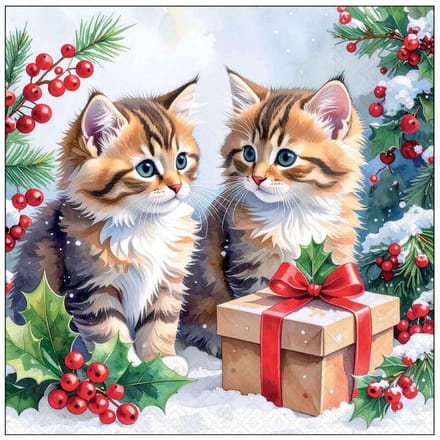 Lunch Servetten Kitty gift - Ambiente - 33x33 cm