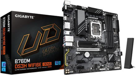 GIGABYTE B760M DS3H WIFI6E GEN5 Moederbord - Intel B760 - Intel LGA1700 - DDR5 RAM - Micro-ATX