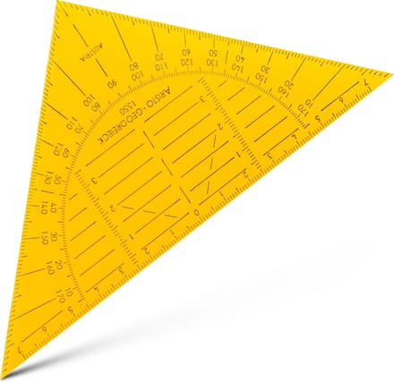 Aristo geodriehoek - schaalverdeling 14 cm - flexibel - transparant oranje - AR-1550OR