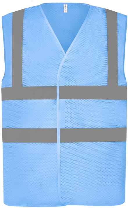 Gilet Unisex M Yoko V-hals Mouwloos Sky Blue 100% Polyester