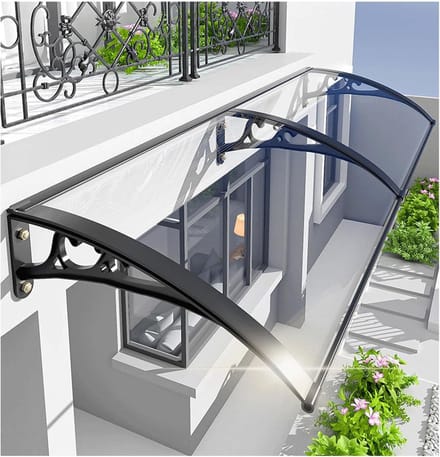 Voordeur Luifel - Entree Overkapping - Weer Bescherming - Sterk Polycarbonaat - 120x120cm - Transparant