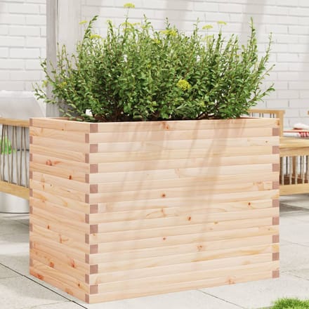 vidaXL - Plantenbak - 90x60x68,5 - cm - massief - grenenhout