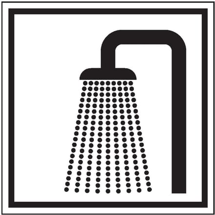 Sticker douche 100 x 100 mm