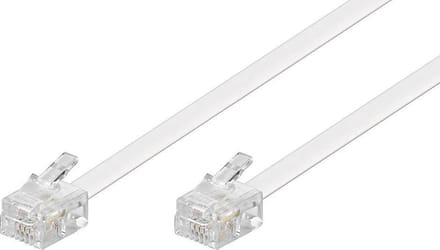 Goobay Telefoonkabel RJ11 - RJ11 / wit - 15 meter