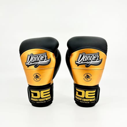 Danger Reborn Bokshandschoenen - microfiber - Zwart/Goud 12 oz