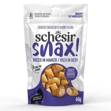 60 g Rundvlees Schesir Snax! Pillows kattensnacks