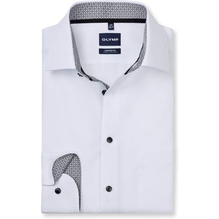 OLYMP Luxor Overhemd, Comfort Fit, New Kent, Antraciet