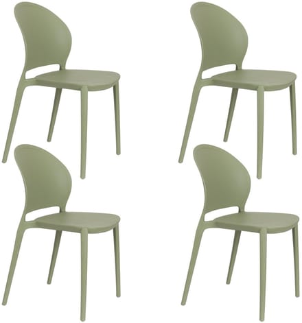 ANLI STYLE Outdoor Chair Sjoerd Green - set van 4