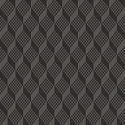 Dutch Wallcoverings - Grace 3D stitched cube black - vliesbehang - 10m x 53cm - GR322309