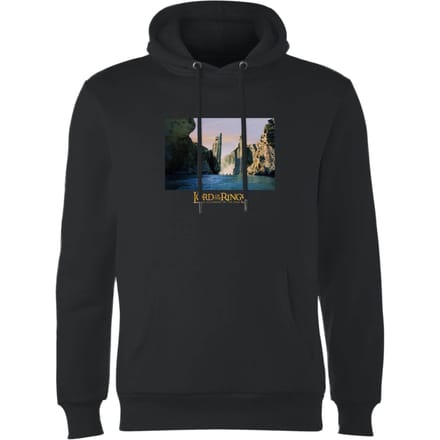 Lord Of The Rings Argonath Hoodie - Black - M