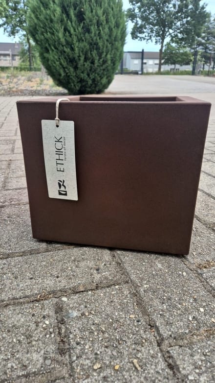 Bloempot Buiten Vierkant Cubla Square 30x30x26cm CORTEN Ethick