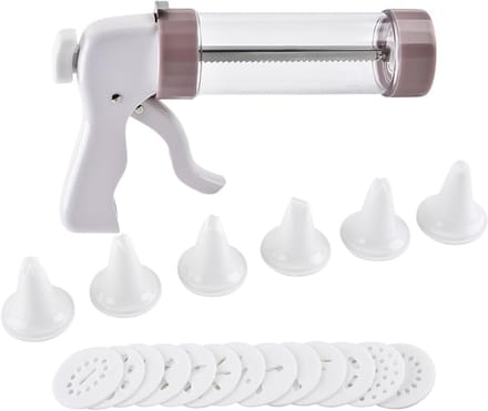Koekjesmaker - Koekjespers - Bakken - Veelzijdige Designs - 13 Discs 6 Pijpen - Wit
