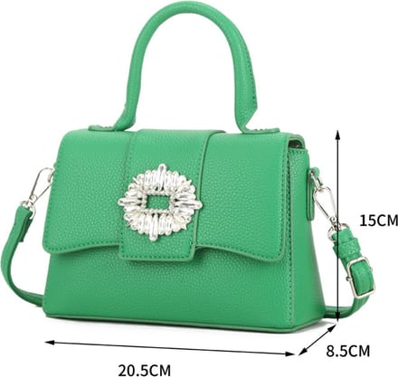 Giuliano kunstlederen schoudertas Anise - Groen - Dames