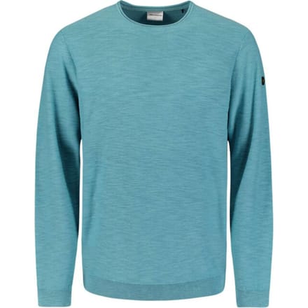 No Excess Pullover crewneck garment dyed + st seablue